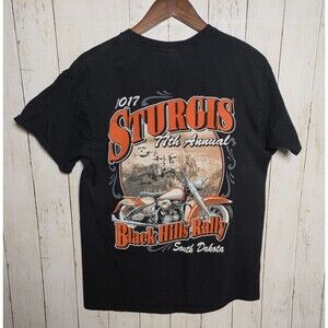 2017 Sturgis Black Hills Rally Motorcycle Graphic Tee Size Large South Dakota